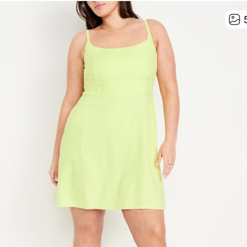 Sleeveless Linen-Blend Mini Dress